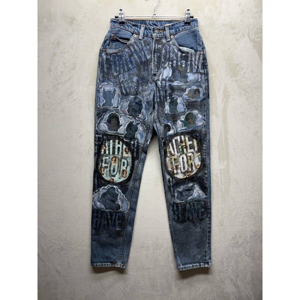 VTG 90s Levi's 960 Jeans Womens 25x30 USA Made Grunge Goth Punk Art Blue Denim
